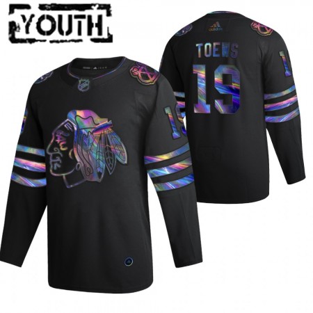 Chicago Blackhawks tröja Jonathan Toews 19 2021-22 Iriserande holografisk Svart Authentic - NHL Tröjor Barn Chicago Blackhawks tröja Jonathan Toews 19 2021-22 Iriserande holografisk Svart Authentic - NHL Tröjor Barn